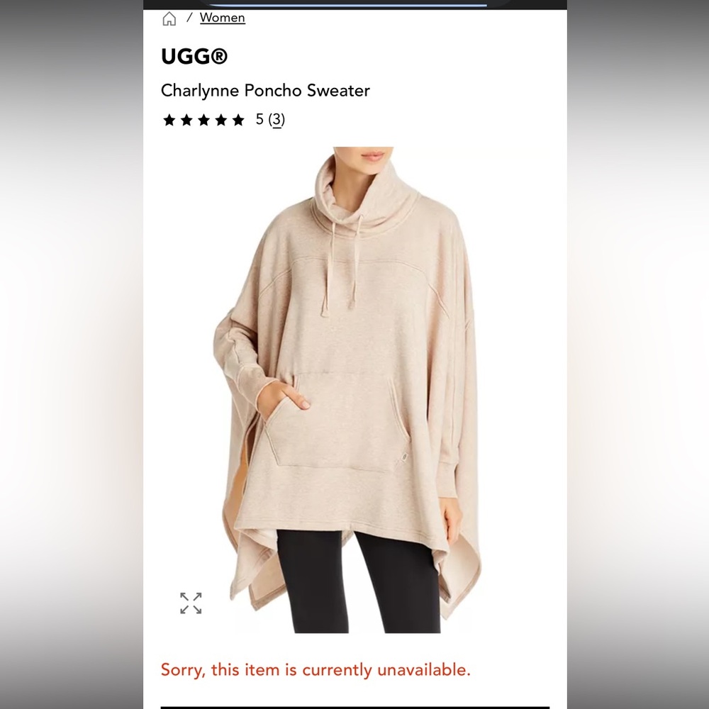 UGG Women's Charlynne Poncho Sweater